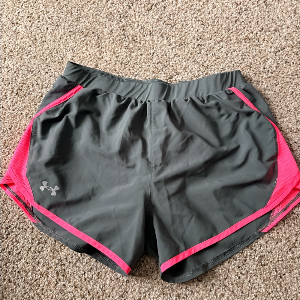 Under Armour Women's Gray and Pink Fly-By (OFFERS WELCOME)